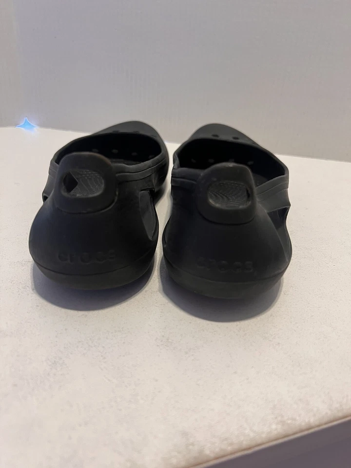 CROCS Women’s Size 9 Shoes Flats Slip On Kadee Mary Jane Round Toe Black Water - Image 3 of 4