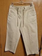 Sporty Lite Khaki Denim Capris By Liz Claiborne Sz 10. Excellent Condtn