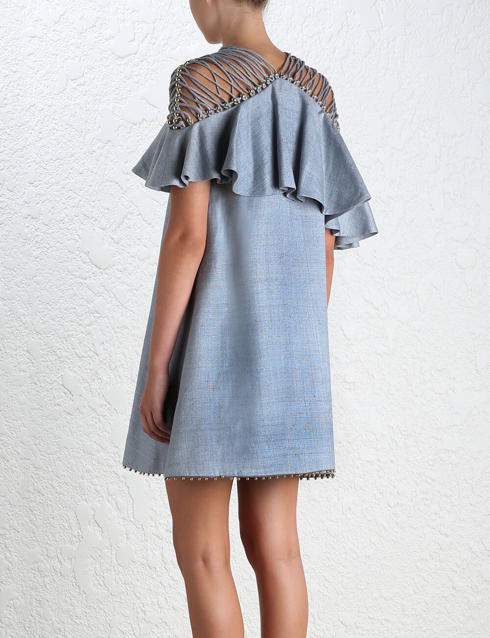 RARE Zimmermann Havoc Lattice Flounce Dress Size 2 Silk image 6