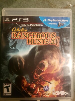 Cabela's Dangerous Hunts 2011 (Sony PlayStation 3, 2010) Complete w/Manual