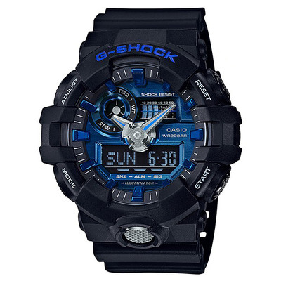 CASIO G-SHOCK 腕時計 ブラック/ブルー CASIO GA-710-1A2JF G-SHOCK Black x Blue GARISH COLOR Analog