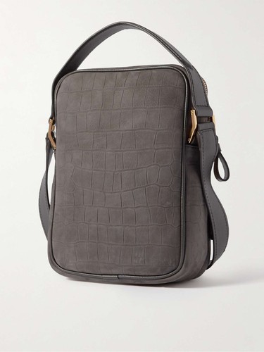 Tom Ford Stamped Croc Small Double Zip Messenger bag - BNWT - RRP$2400 USD - Picture 10 of 12