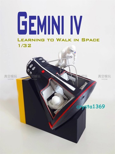 Modellino giocattolo 1/32 7,6'' High Gemini Manned Spacecraft stampato in 3D rifinito in plastica - Foto 6 di 12