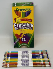 2014 12 Pack Crayola Erasable Colored Pencils Pre-Sharpened Unused READ