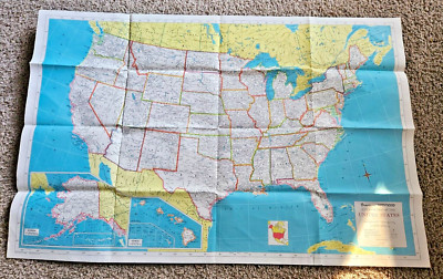 Vintage Superior Map of the United States Dennison Hammond 51-891 | eBay