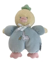 Soft Dreams Pastel Chick Duck Bunny Baby Rattle Plush 7” Vintage 4005 HTF