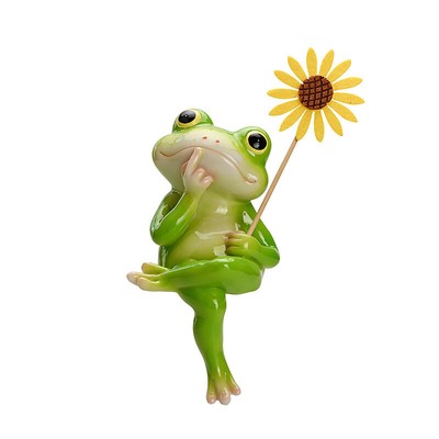 Außenterrasse Garten Frosch Tierverzierer Dekorationskante Aquascape  _r1