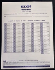 Eating Disorder Inventory EDI-3 Item Booklet Answer Sheet Pack of 3 Each