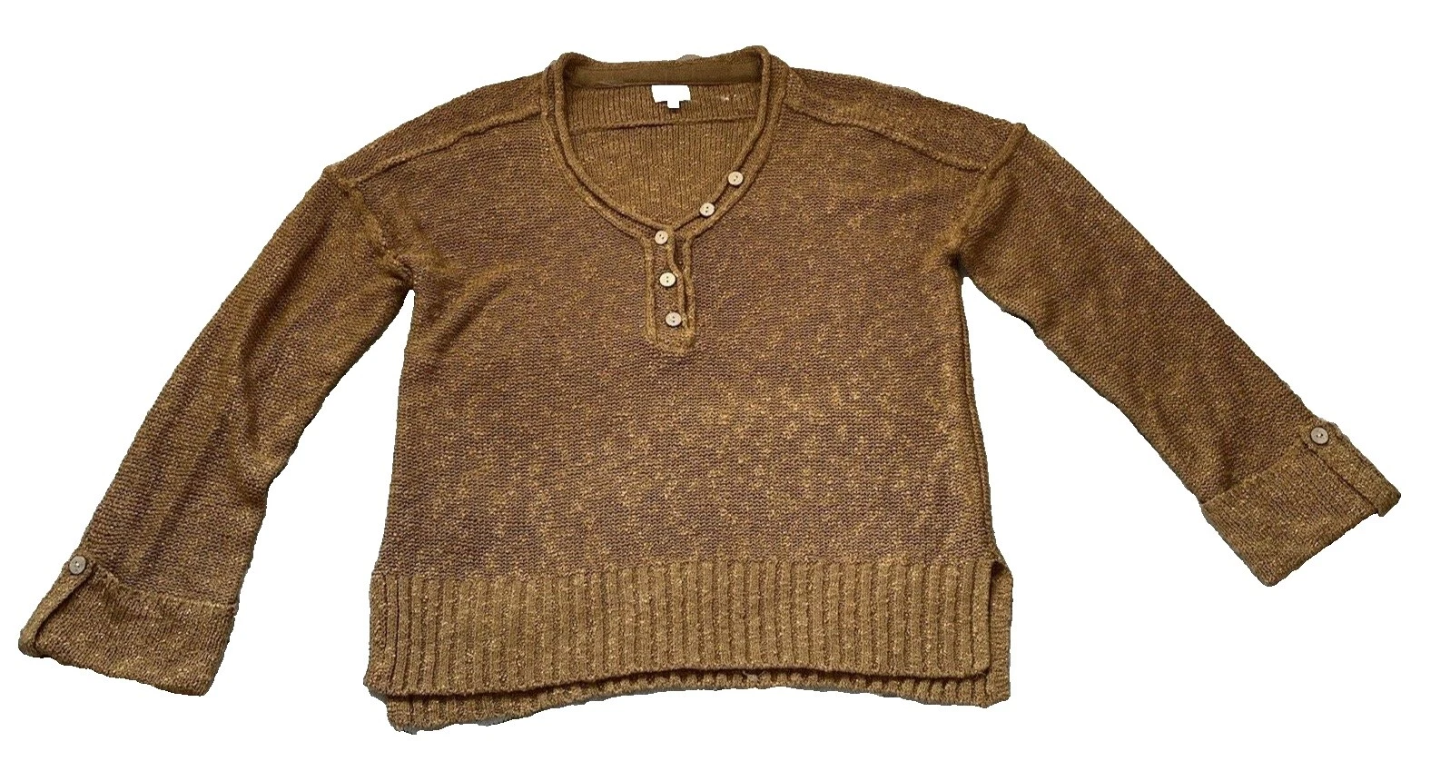 Suéteres para mujer Sólido Buckle Brown