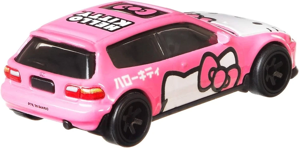 Автомобили премиум-класса Hot Wheels Honda Civic и Tarmac воки Toyota Hiace Hello Kitty Cat - Изображение 4 из 4