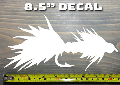 XL Fly Fishing Sticker Decal 8.5