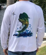 SPF-50-UV Long Sleeve Fishing Shirt UV Cool Dry Mahi