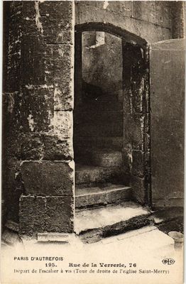 CPA PARIS d'autrefois 4e Rue de la Verrerie. Depart de l'escalier (463950)