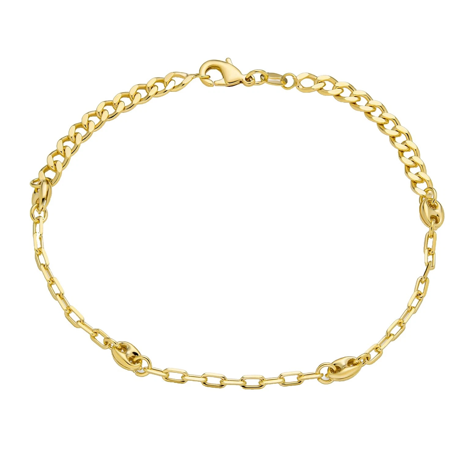 Brass Yellow Gold Plated Fashion Anklets