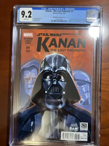 Star Wars Kanan The Last Padawan # 1 CGC 9.2 Bam/2nd & Charles Edition, Key Book