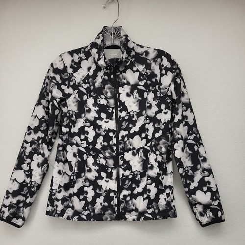 AVIA GIRL'S TOP BLACK WHITE SIZE L 10-12 ACTIVEWEAR ATHLEISURE ZIP UP Jacket - Picture 9 of 18