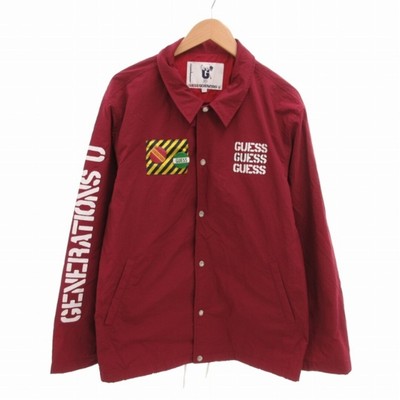 Guess x Generations U Coach Jacket Nylon Can Badge Logo Silver 