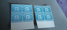 Queen Elizabeth II 4d Blue Sterling 4d Postage Due Mint Block 4 No WMK