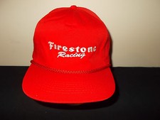 VTG-1990s Firestone Tires Racing Indy Car NASCAR rope snapback hat sku19