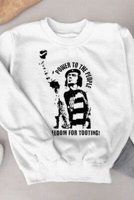 Power To The People Sweatshirt Citizen Smith Wolfie Retro Freedom for Tooting