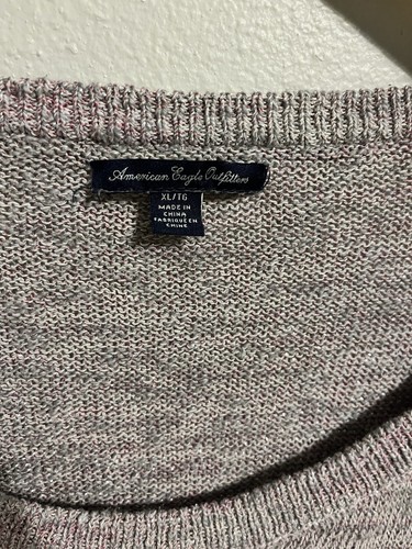 Knit Pink Metallic Baggy Sweater Women’s Size XL American Eagle - Picture 9 of 9