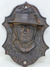 Antique Cast Iron Horace Greeley Match Safe Holder 1872 Presidential Election