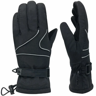 Lakeland Active Womens Thermal Insulated Fleece Lined Winter Ski Gloves Black
