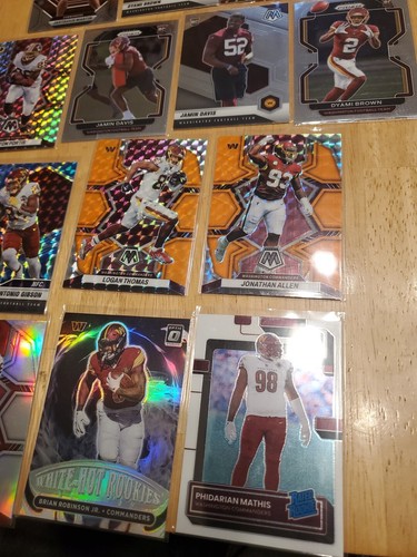WASHINGTON COMMANDERS Card LOT Rookies And Base 13 Card Lot - Picture 4 of 10