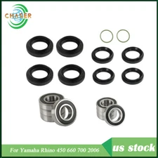 New Front Rear Wheel Bearings Seals Kits Fit For Yamaha Rhino 450 660 700 2006