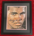 Muhammad Ali Signed Photo Mag Page Framed Beads Of Sweat Aut