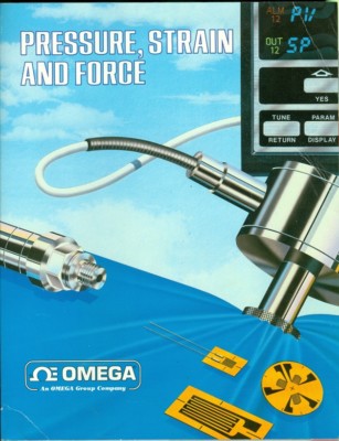 1988 Omega Engineering Pressure, Strain & Force Handbook Catalog Volume 26