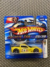 CORVETTE C6R Yellow 2006 Hot Wheels 25 First Editions OH5SP Wheels Short Card