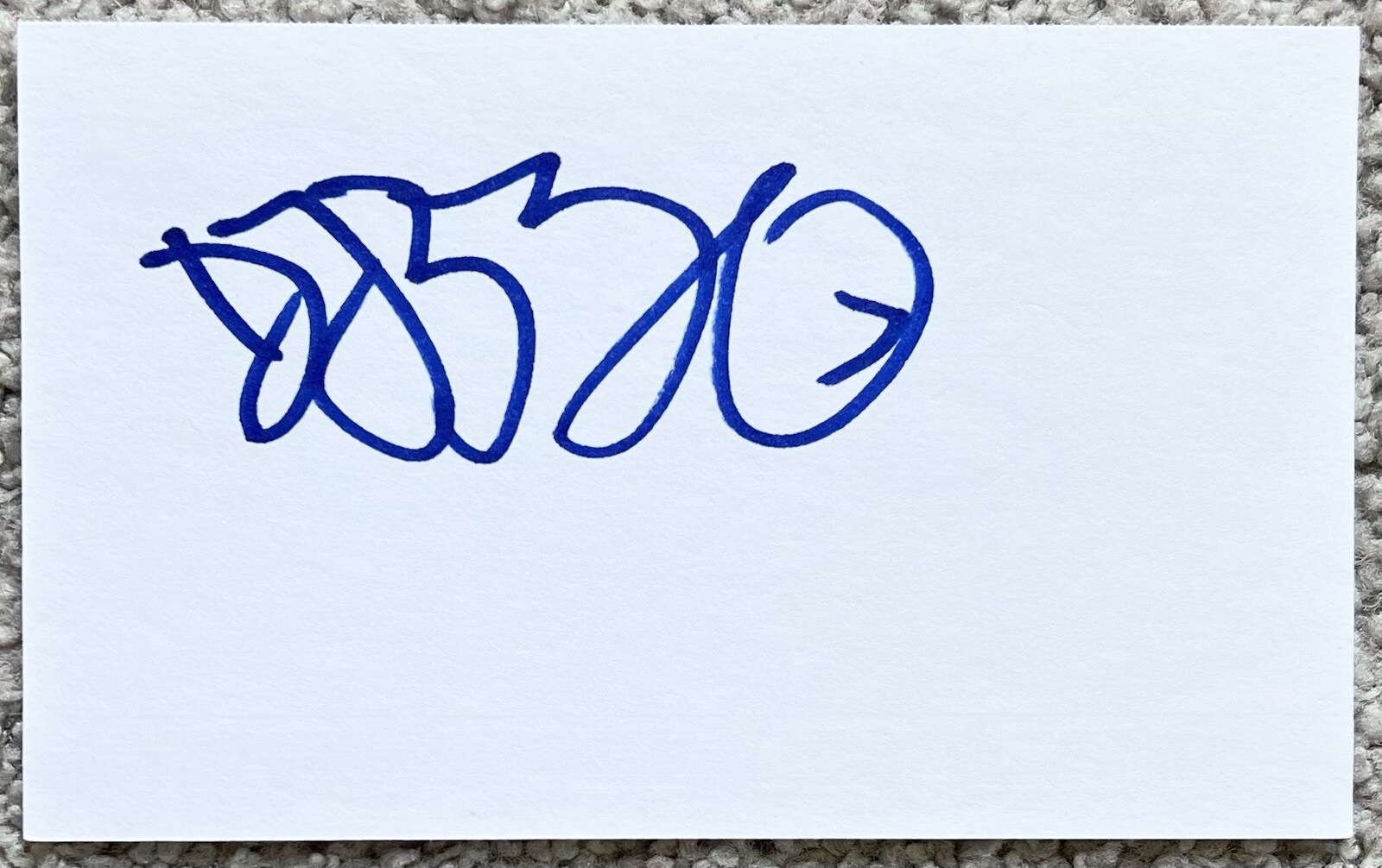 In Person 3x5 Index Card In Top Loader - DJ