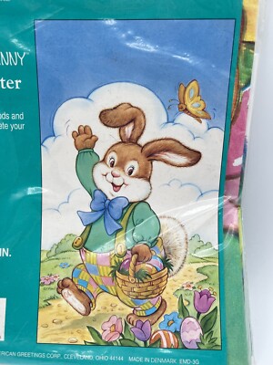 Easter Bunny Door Poster 36x63 inches Easter Vintage American Greetings