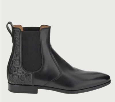 Salvatore Ferragamo sz 7.5 Nathan Men\'s Black Leather Chelsea Boot Ferragamo Men main image 4