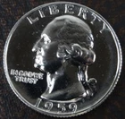1959 Washington Quarter PR Proof 90% Silver Coin US Mint 25C