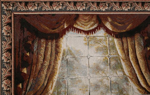 Piano by Candlelight 27x51 in Jacquard gewebt Deko Wandteppich NEU - Bild 4 von 4