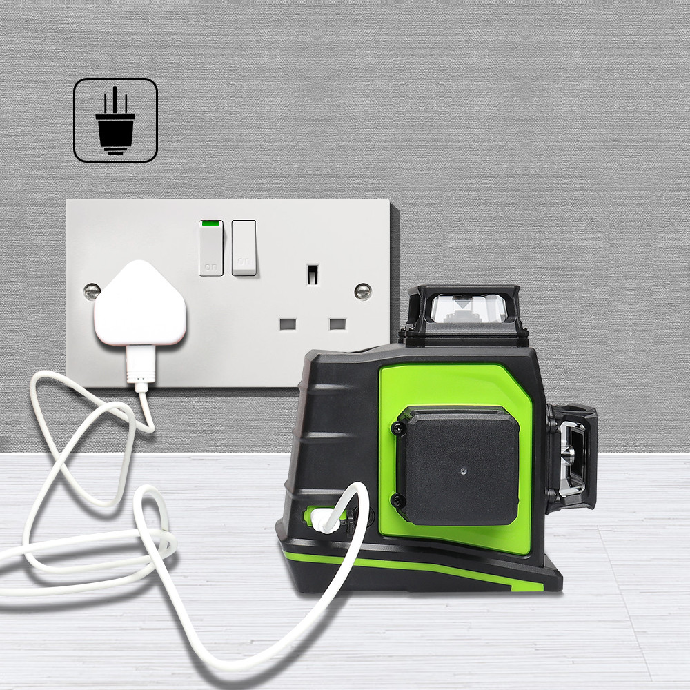 12 Lines 3D Rotary laser level self leveling 3 x 360 Degree Vertical Horizontal