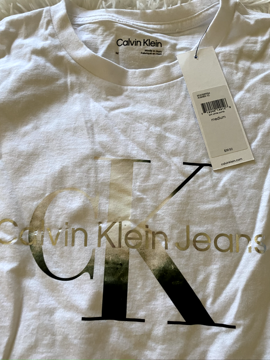 NWT Men's Calvin Klein CK Short Sleeve Classic Fit T-Shirt