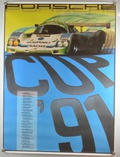Plakat Poster Porsche Cup 1991 John Winter auf Blaupunkt Sachs 962C 101 x 76cm