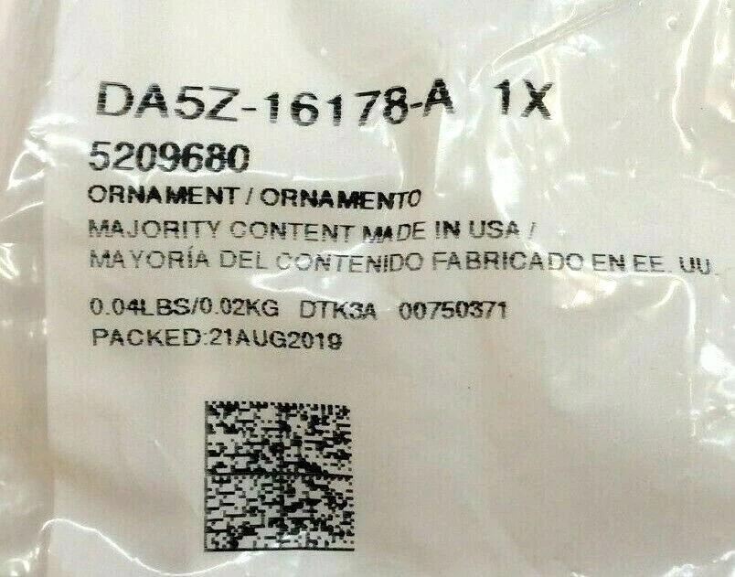 2013-2016 Lincoln MKS para-lama dianteiro de passageiro cromado preto logotipo estrela emblema fabricante de equipamento original - Imagem 4 de 4