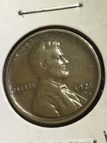 1921-S Lincoln cent  F+