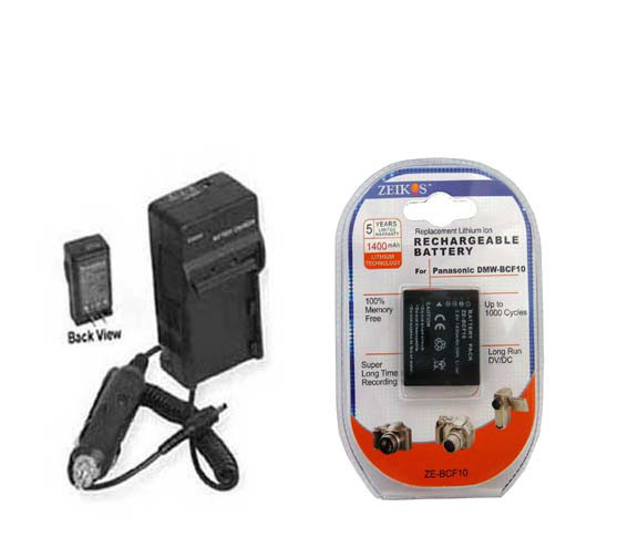 Battery + Charger for Panasonic DMCFX66P DMC-FX68 DMC-FX68S DMCFX68 DMCFX68S