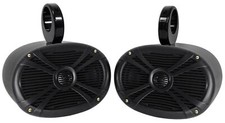 Pair Rockville 6x9" 1000w Waterproof Marine Boat Tower Wakeboard Speakers Black