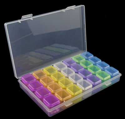 28 Fach Kunststoff Schmuck Handwerk Aufbewahrungsbox Etui Perlen Behälter Organizer