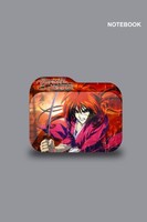 College-Ruled Notizbuch Rurouni Kenshin 110 Seiten, Samurai, Schreibheft