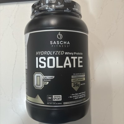 HYDROLYZED WHEY PROTEIN ISOLATE By Sascha Fitness UNFLAVORED LOT OF 6
