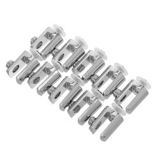  10 Pcs Glass Shelf Brackets Zinc Alloy Clamps Shower Panel Clips