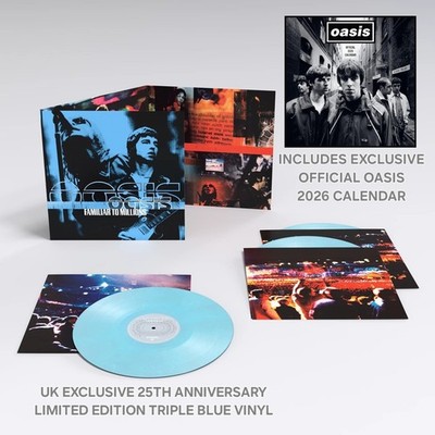 OASIS - FAMILIAR TO MILLIONS 3LP UK exclusive BLUE VINYL +BONUS