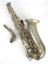 Vintage Holton Collegiate Alto Saxophone Silver Plate